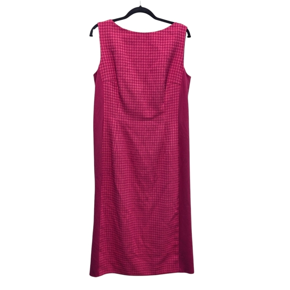 Escada Elegant Pink Sleeveless Sheath Midi Dress Size 42